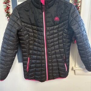 Snozu Vibrant Pink Puffer Jacket Girls 14